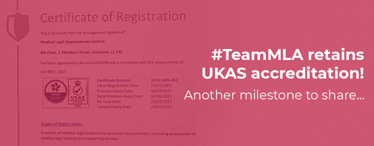 #TeamMLA retains UKAS accreditation!